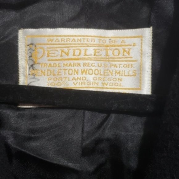 Vintage 50s Pendleton coat 100% Virgin wool black